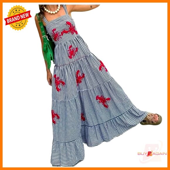 Linen Maxi Dress Flowy Ruffle Summer Casual Boho Chic Statement Piece